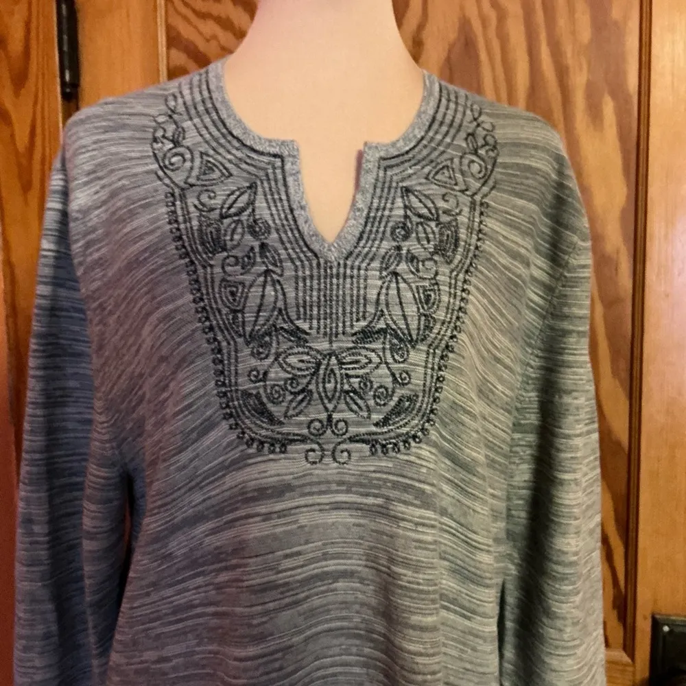 Vintage Y2K embroidered unique tunic sweater - Image 7