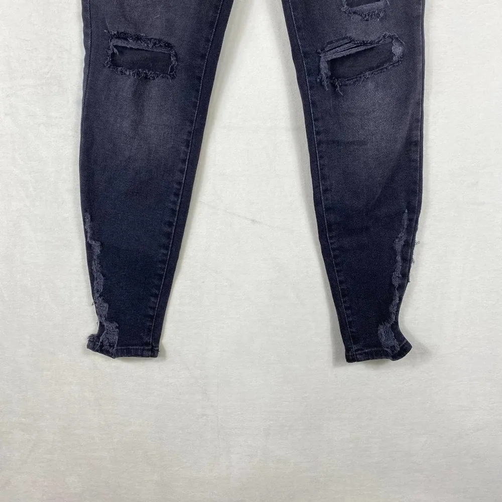 Free People Black Distressed/Ripped/Grunge High Waist Crop Skinny Jeans-26 - Image 57