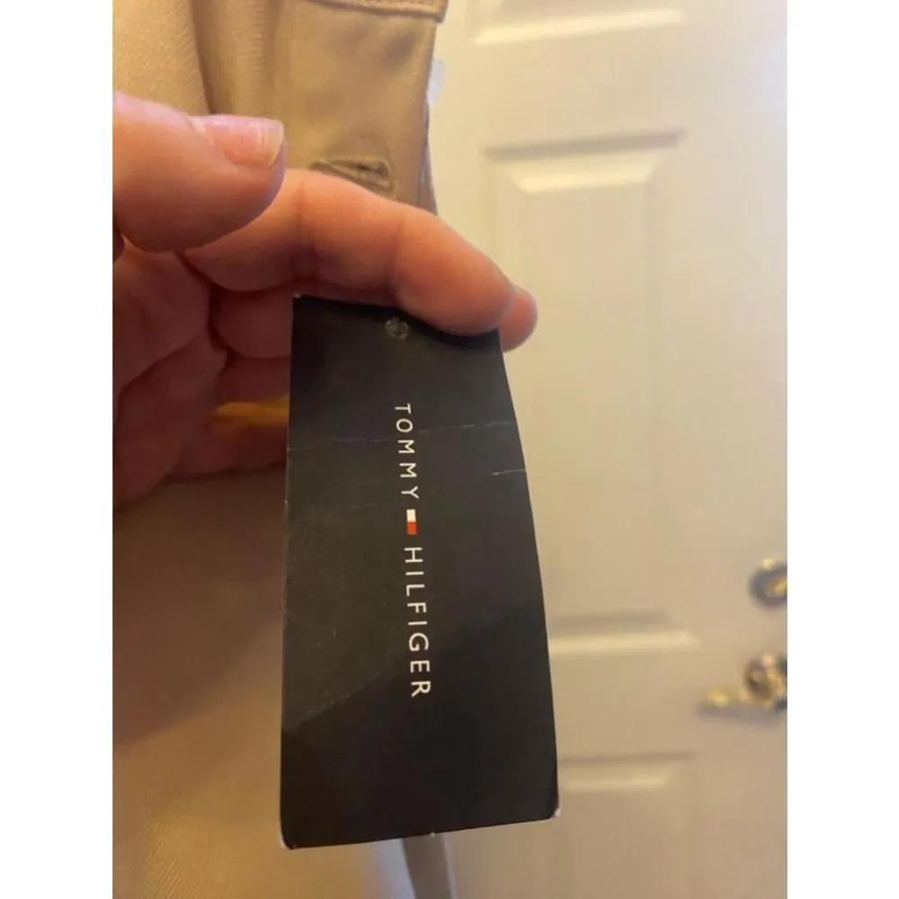 Women's Tommy Hilfiger Khaki A-Line Skirt Size 16 - Image 3