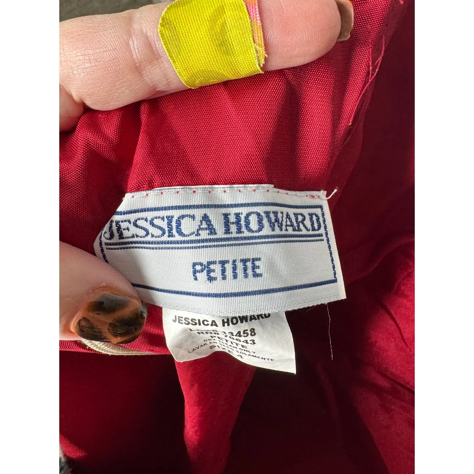 JESSICA HOWARD Vintage Leopard Print‎ Skater Dress Size 4 Petite - Image 3