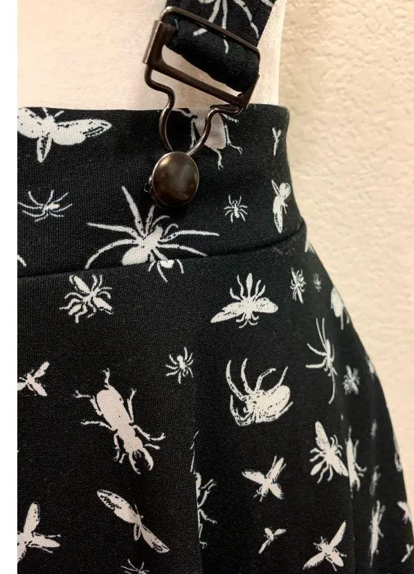 Hot Topic Black Bugs Spider Goth Skirt Suspender - Image 4