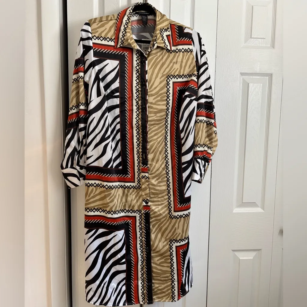 Ashley Stewart animal print dress NWT! Includes bonus belt. Size 12 - Image 9