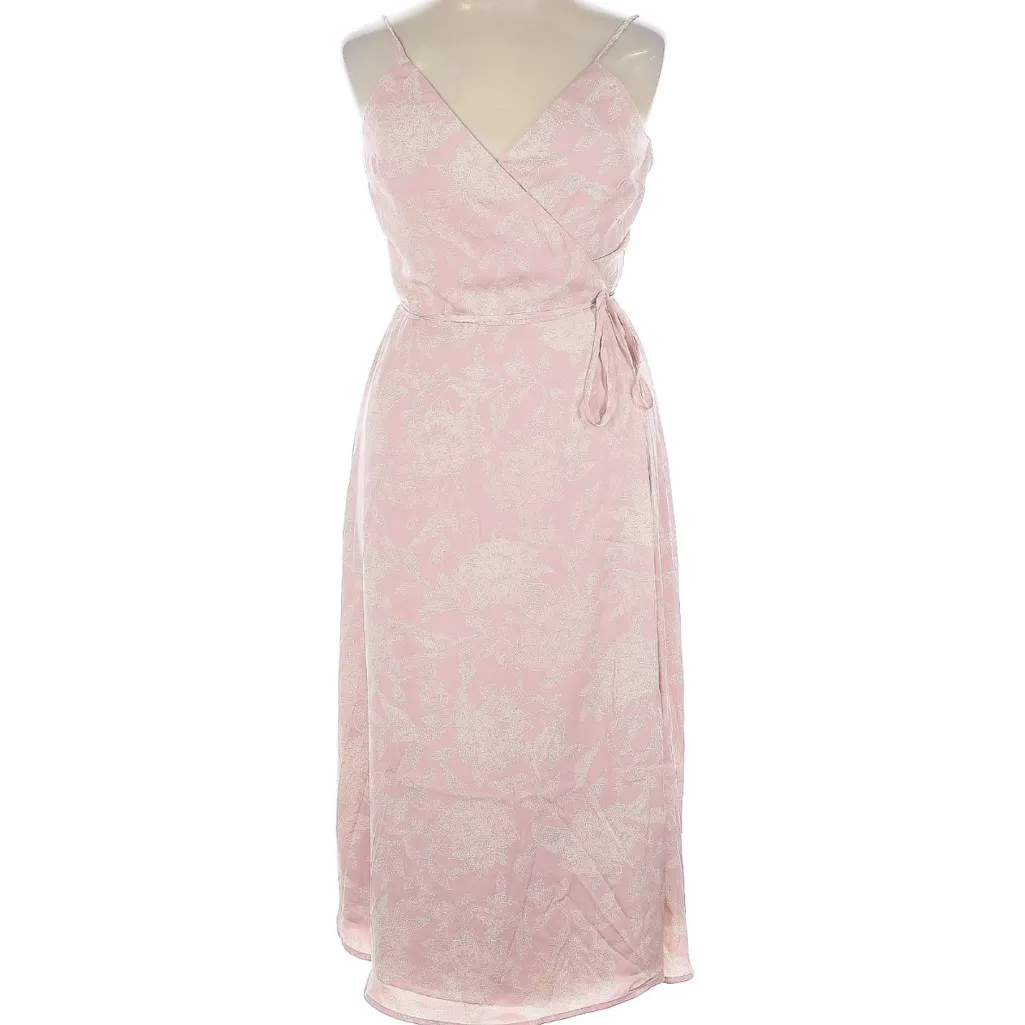 NWT🌸 Madewell (Re)sourced Crepe Cami Wrap Midi Dress in Pindot Blooms, Lined, XL - Image 6