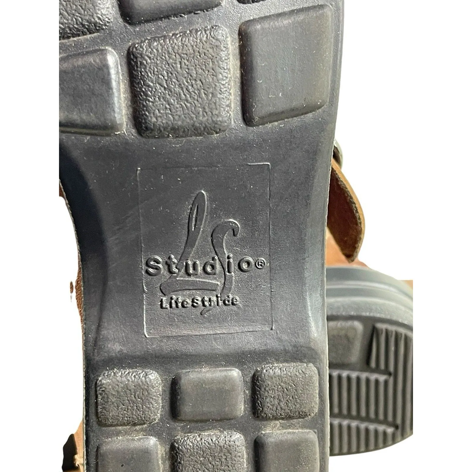 LifeStride Studio Brown Leather Loafer Shoes Women’s 8.5W Woven Slip On Buckle Size 8.5 - Image 9