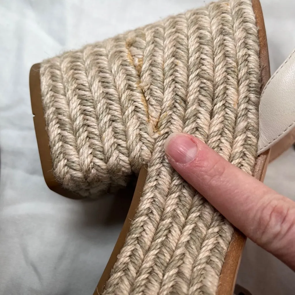 Coach Womens Jae Leather Floral Espadrille Wedge Sandals Size 10 - Image 9