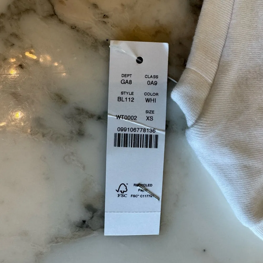 NWT j crew Long-sleeve Perfect-fit long-sleeve crewneck T-shirt tee XS white - Image 10