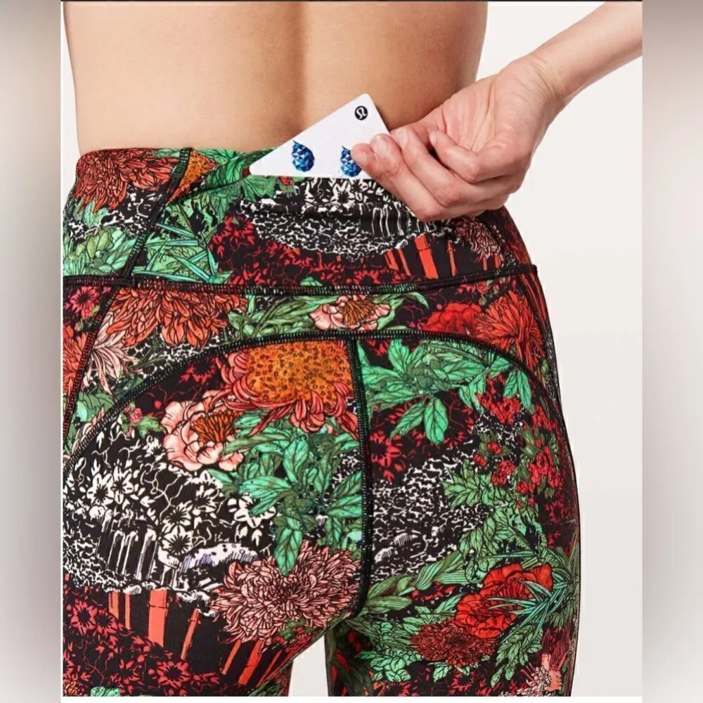 Lululemon Athletica RARE Time To Sweat Crop *23” Zen Garden Multi Size 4 - Image 6