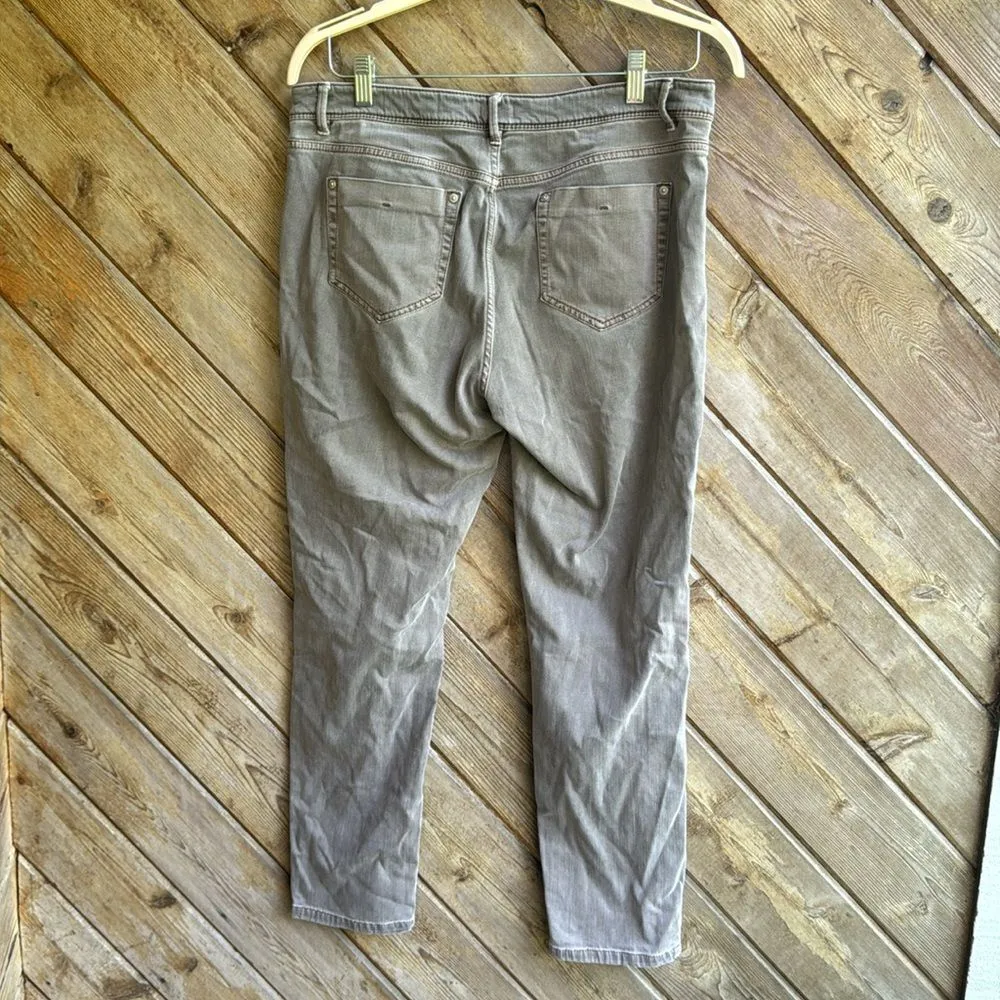 J. Jill authentic fit, slim ankle denim jeans taupe brown size 12. - Image 6