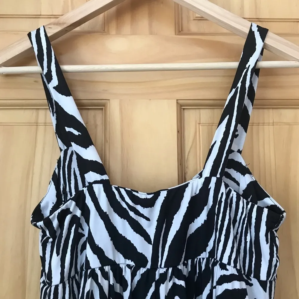 𝅺Forever Twentyone zebra print bubble skirt tank dress Jr M - Image 63