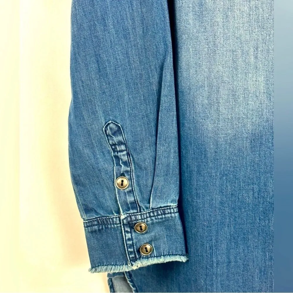 NWT Sandrine Rose X Free People Honored Demim Shirt - Image 9