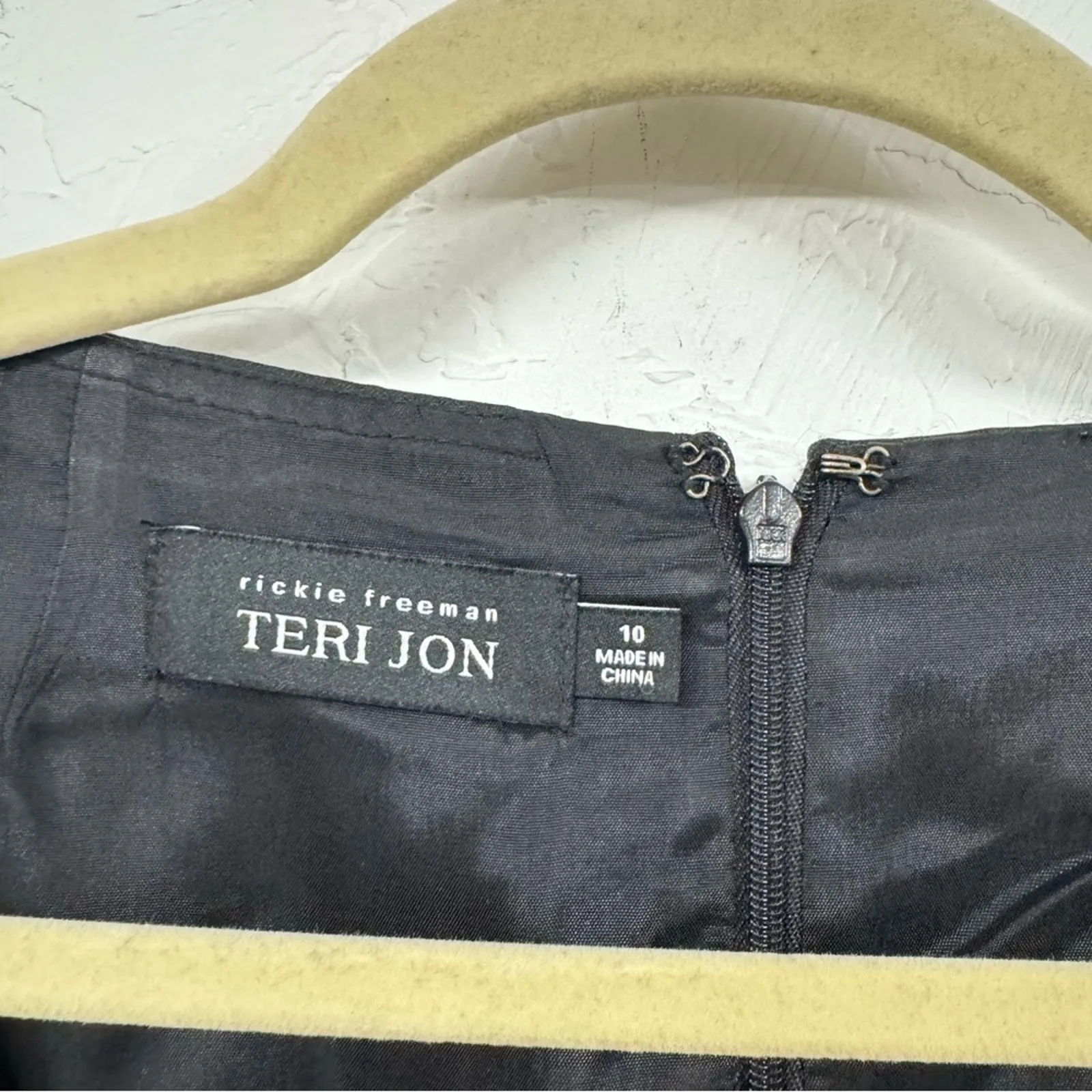 Rickie Freeman Teri Jon Black & White Polka Dot Fit & Flare Cocktail Dress 10 - Image 6