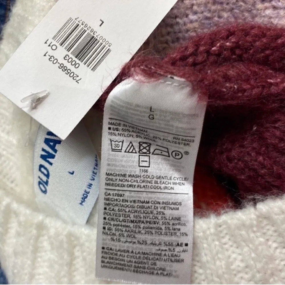 Hulu Multi colored Pink and White Sweater (Size XXL) Pink - Image 6