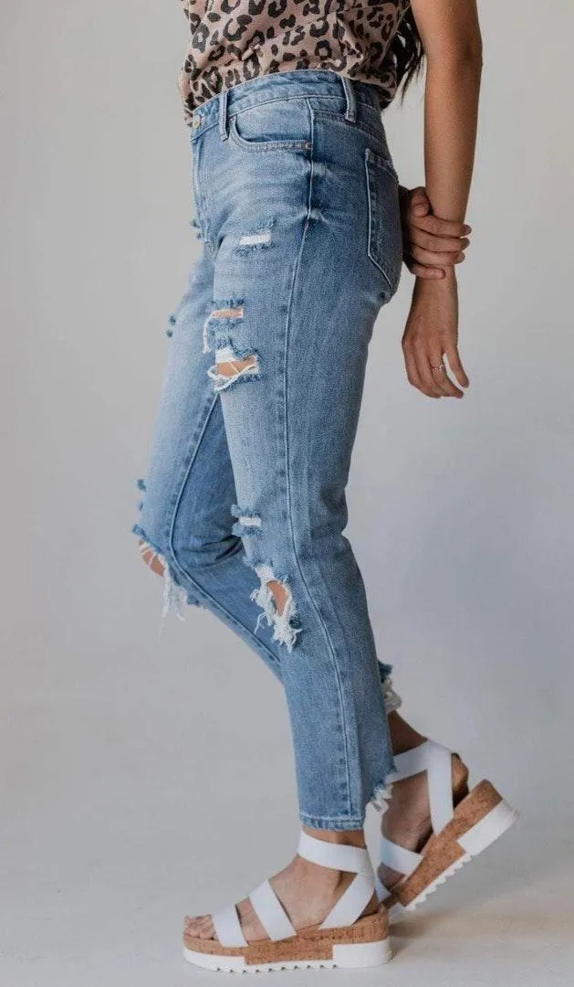 Distressed Mom Jeans Size 29 - Image 2