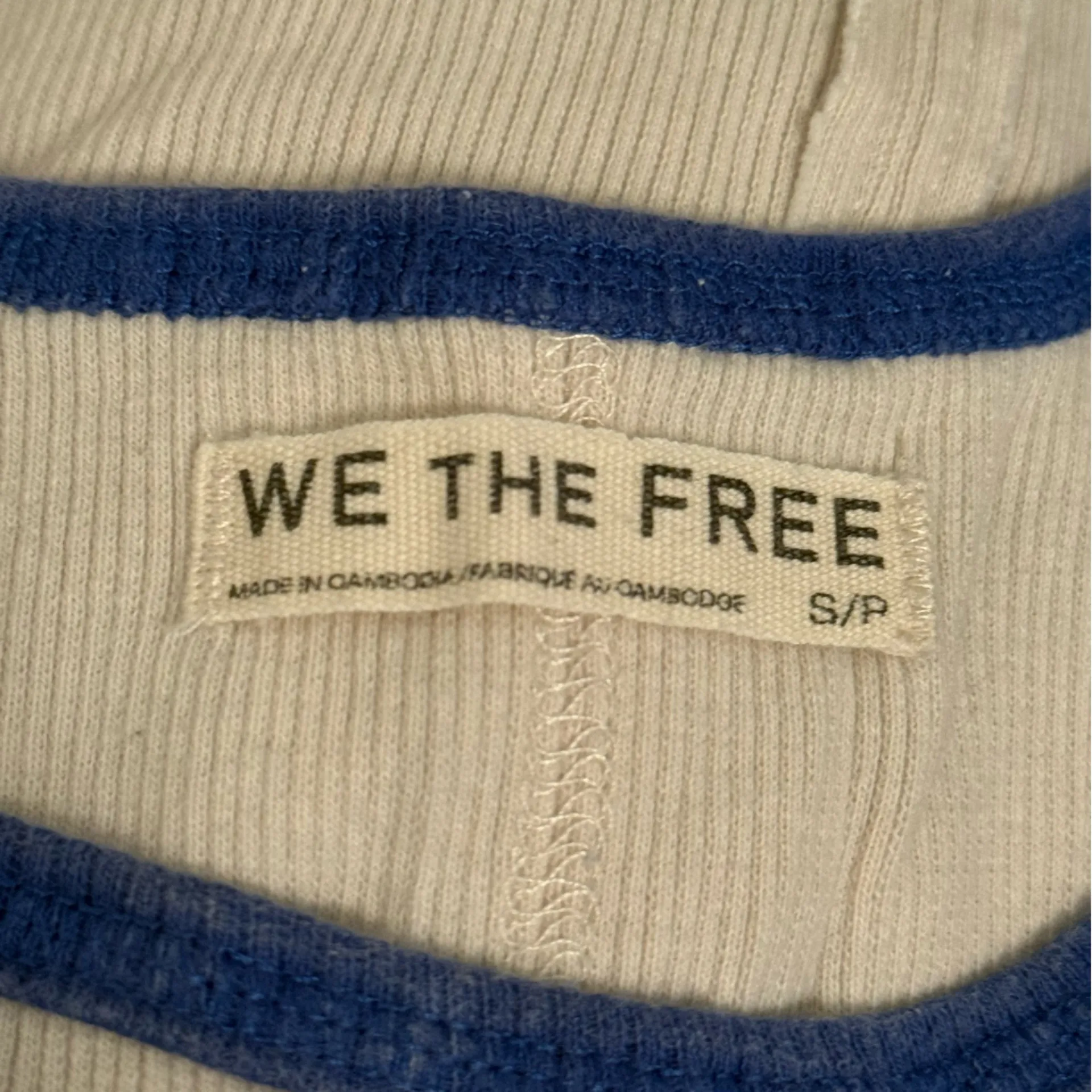 Free People Only One Ringer Tank in Ivory Combo - Image 4