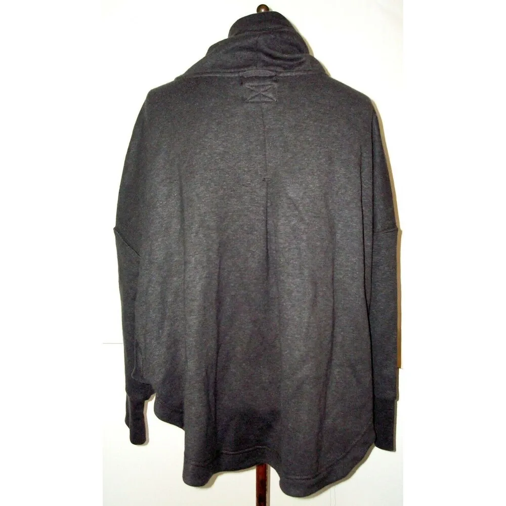 NWT New Womens M PrAna Cozy Up Poncho Charcoal Heather Dark Gray Pocket - Image 8