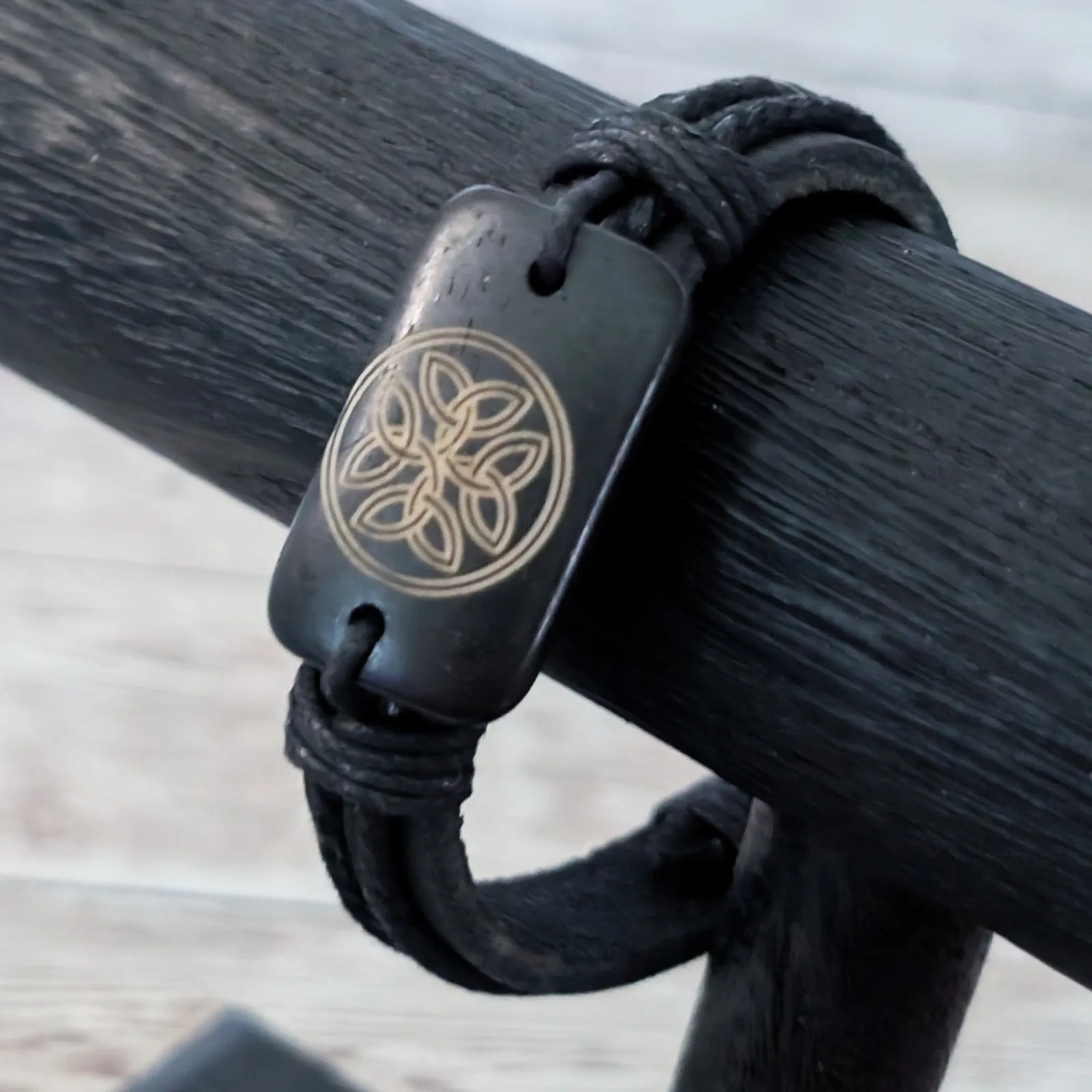 Tie Bracelet with Celtic Like Charm - Image 9