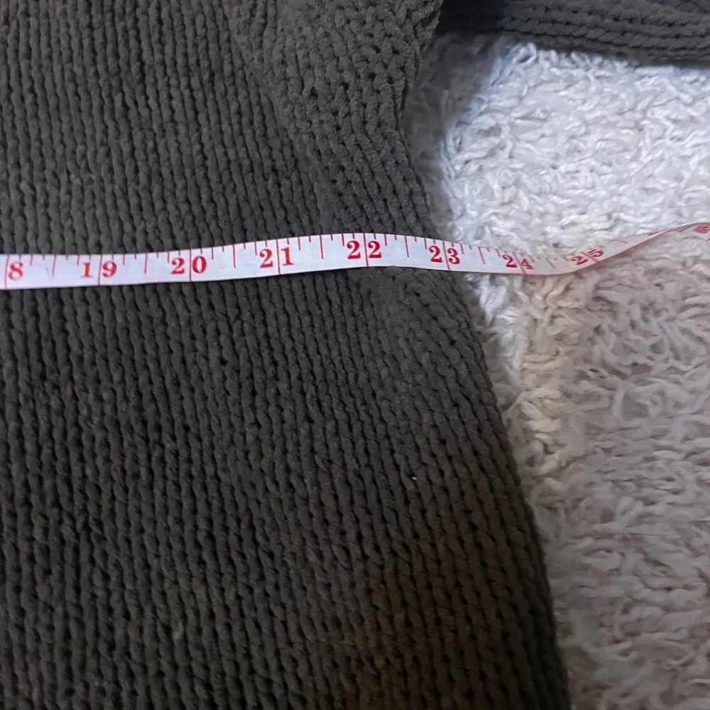 aerie army green knit pullover sweater size xsmall - Image 6