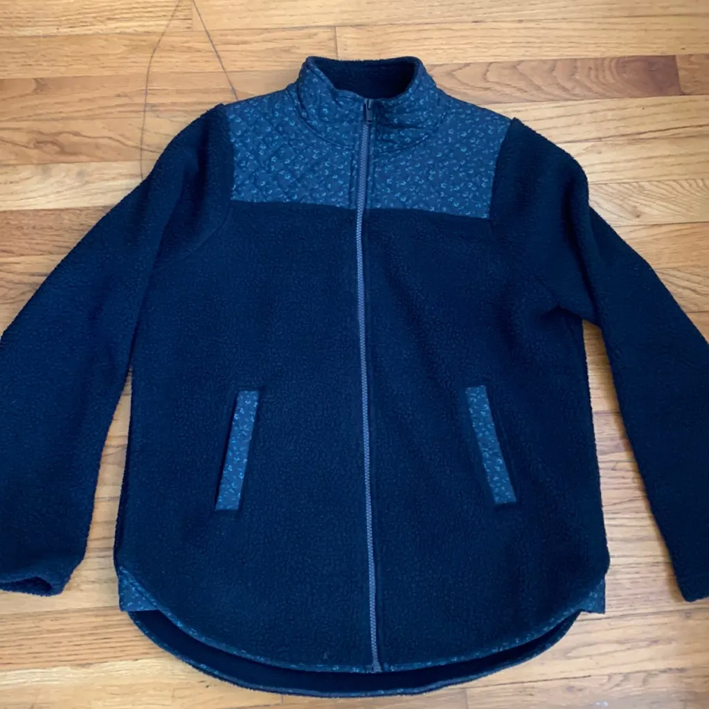 TOP RATED! Madewell Quilted Floral Zip Front Sherpa Jacket - Image 3