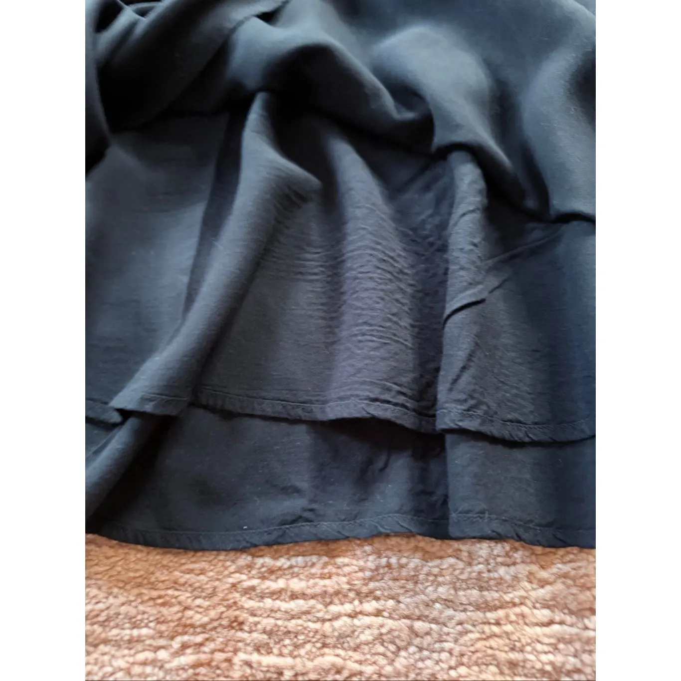 Silence + Noise Black Halter Wrap Style Midi Dress Lined Size S - Image 5