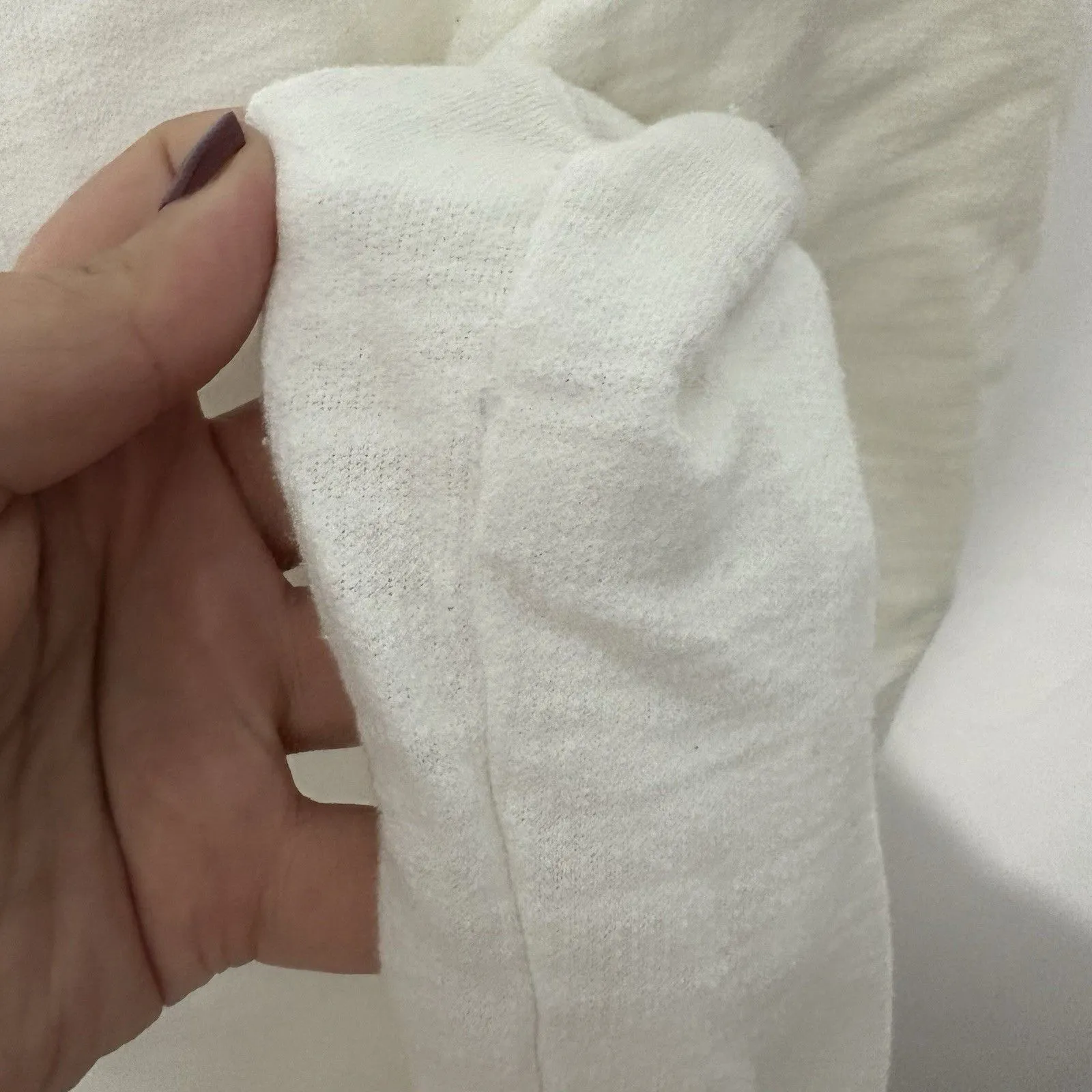 Talbots Quarter Zip Pullover White Womens Plus 1X Stretch Terry Knit Cotton - Image 7