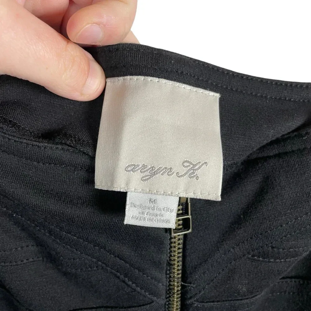 Aryn K Bodycon Corset Sleeveless Zipper Mini Dress in Black Size M - Image 2