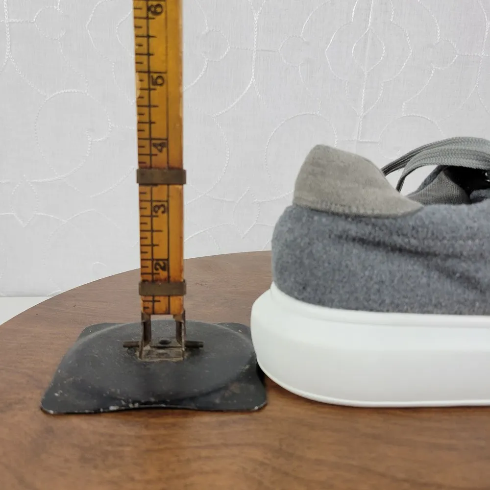 Asos Womens Shoes 7 Grey Fabric Padded Lace Up Low-top Platform Fashion Sneakers - Image 13