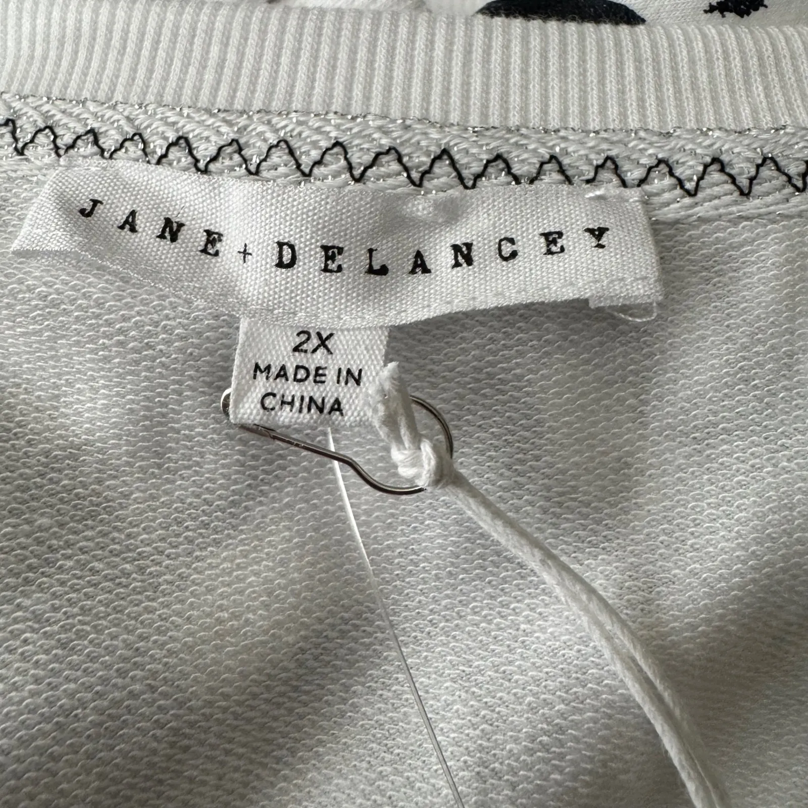 JANE + DELANCEY White Wild Horses Print V Neck Tunic Top Women's Size 2X NWT - Image 7