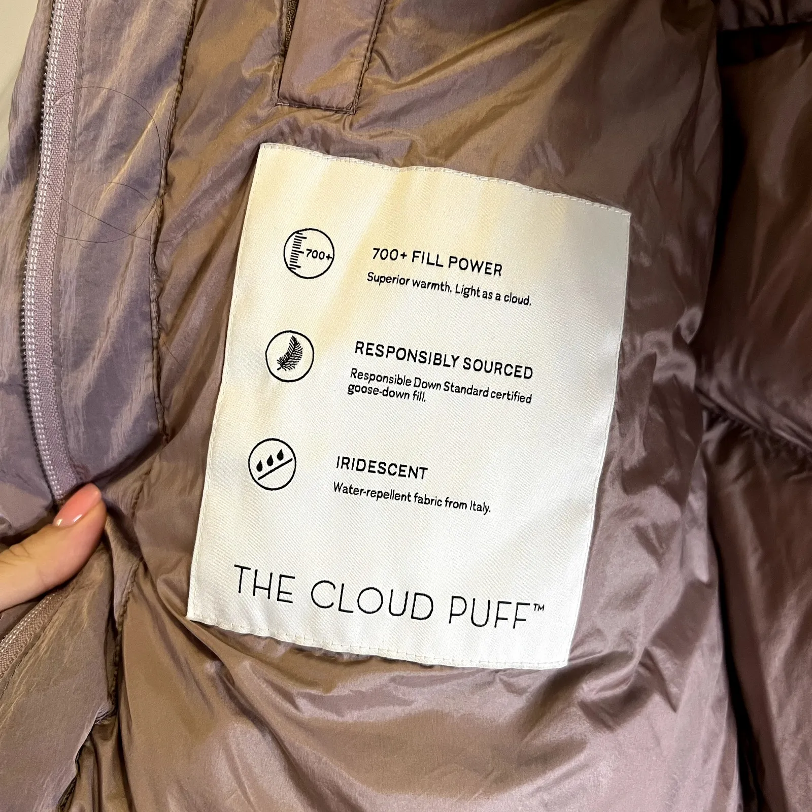 Aritzia Wilfred The Cloud Puff puffer jacket coat purple size XS - Image 8