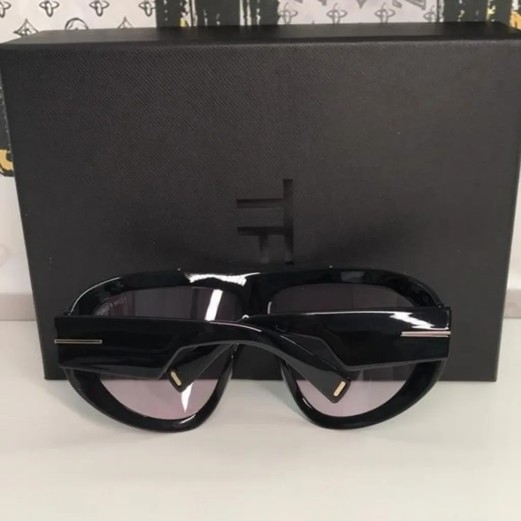 NEW Tom Ford Linden FT1094/S Sunglasses – Shiny Black / Pink – Full Packaging - Image 9