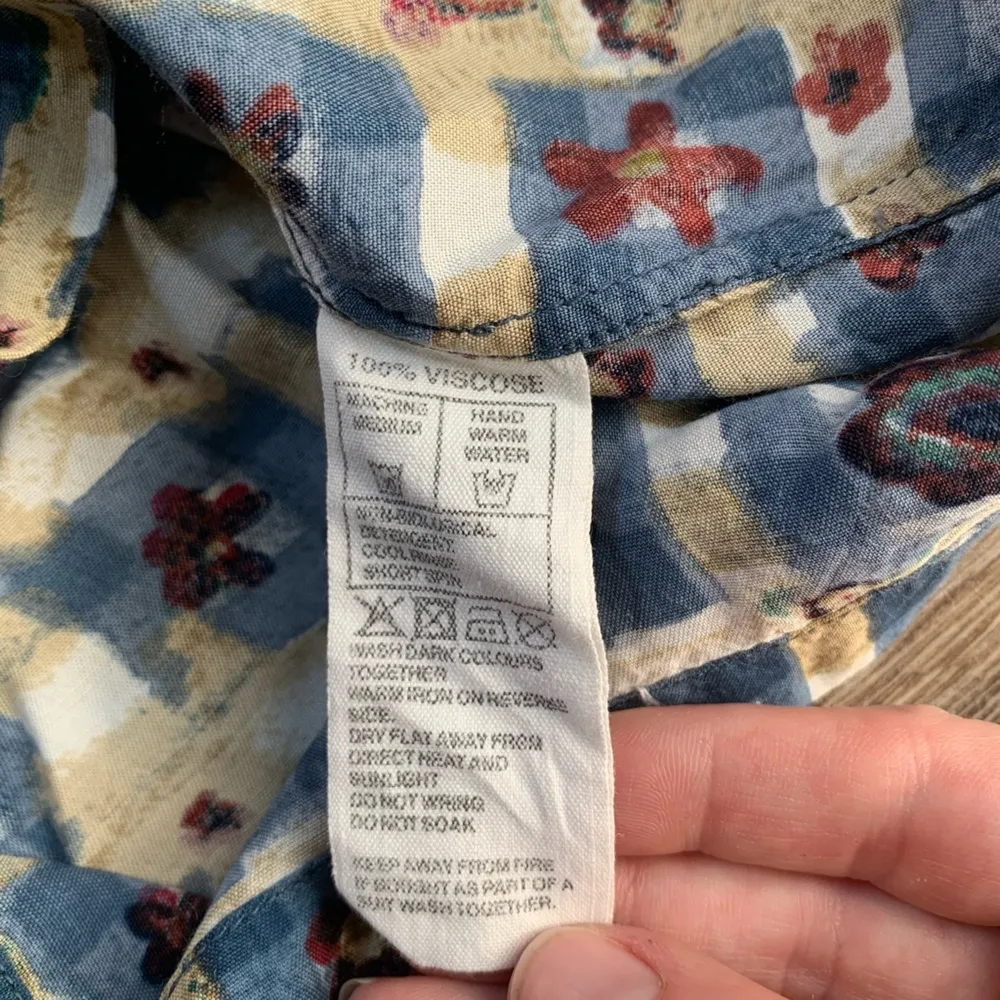 Monsoon Blue Floral Checked Mini Dress 10 - Image 7