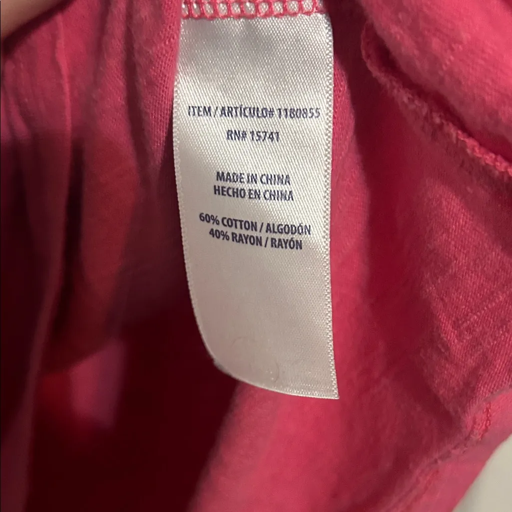 Splendid‎ Coral Short Sleeve V-Neck Tee - Image 4