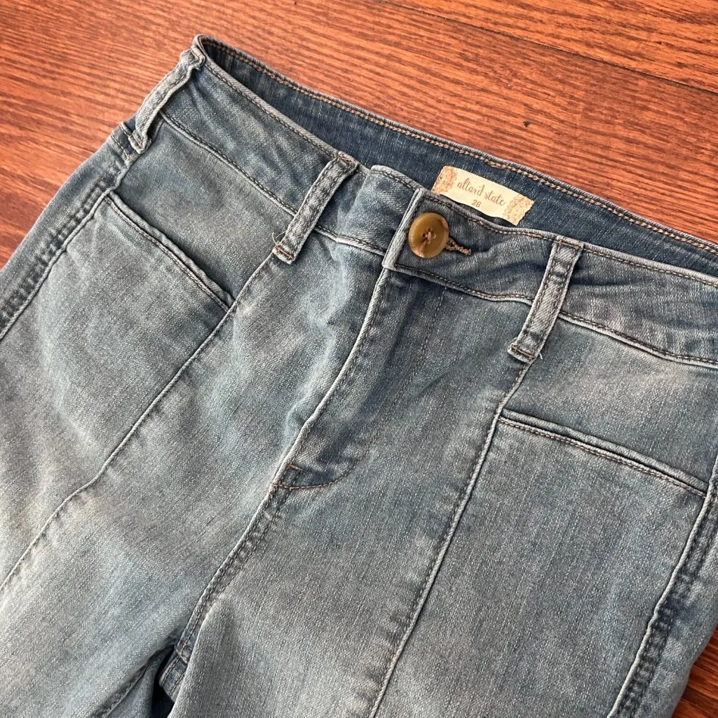 Altar’d State Light Wash Flare Jeans High Waist Ultra Soft Size 27 Bell Bottoms - Image 8