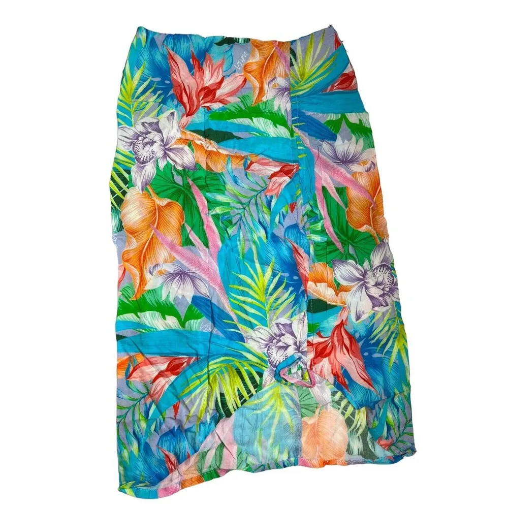 VDM the Label Tropical Floral Swim Coverup Bottom XS New - Image 24