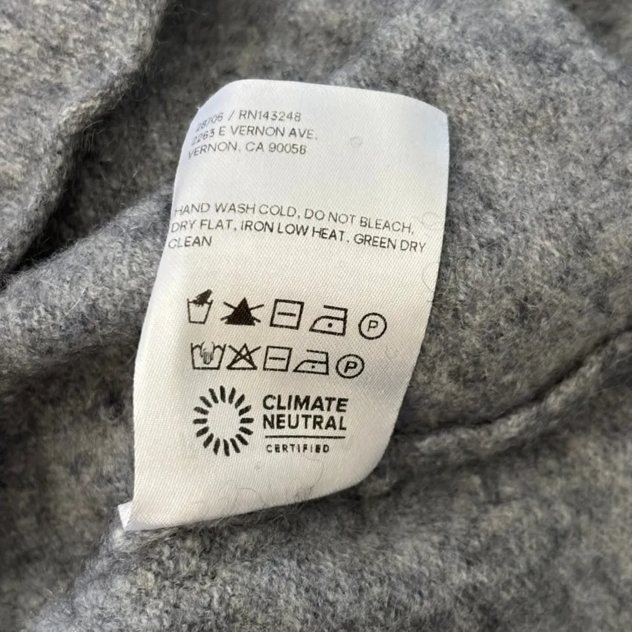 Reformation 100% Cashmere Sweater Sz S Gray Neutral Quiet Luxury Classic Winter - Image 8