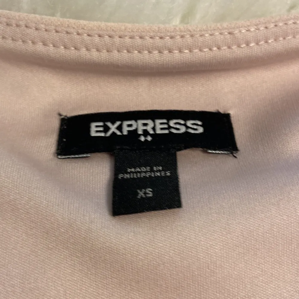 EXPRESS light pink  Tan Sleeveless Sheath Dress V-neck Cocktail size XS excellen - Image 12