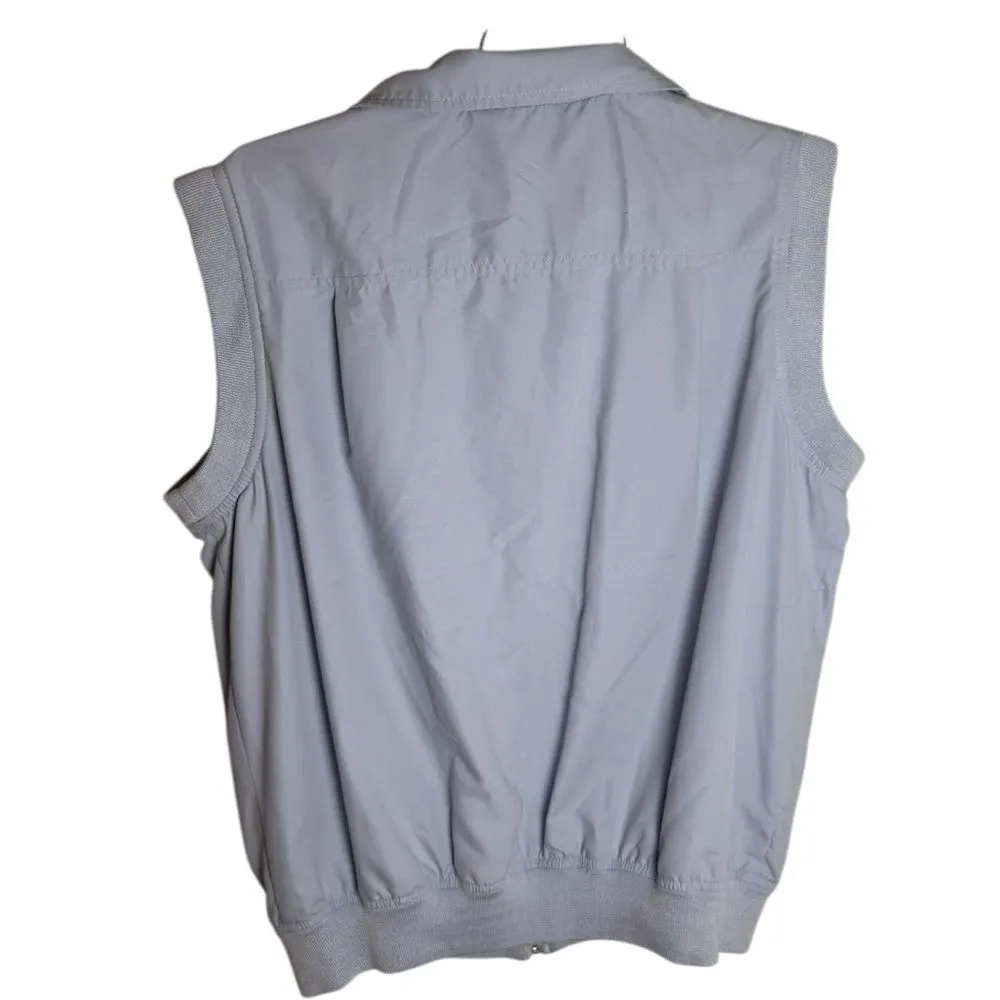 Magnolia Lane Masters Logo Vest Womens M Light Blue Mesh Lined Golf Full Zip Size M - Image 3