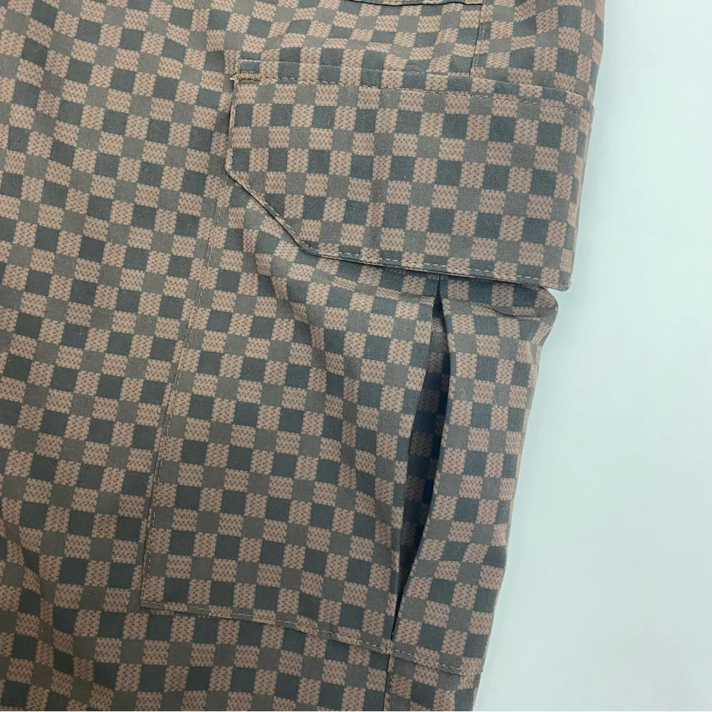 Albion Fit Jetsetter Cargo Joggers Pants: Wicker Check Brown Size XXL - Image 11