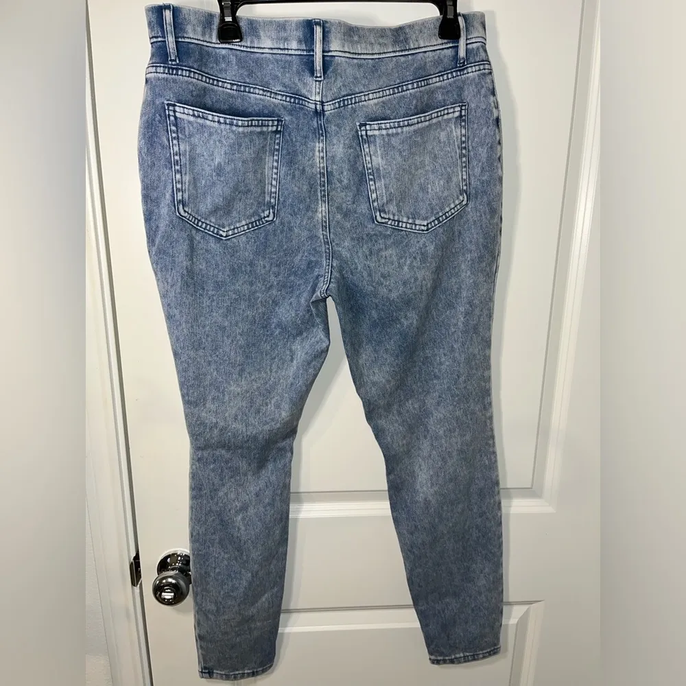 Time and Tru Faux Denim Acid Wash Stretchy Pockets Jeggings Leggings  Sz XXL - Image 5