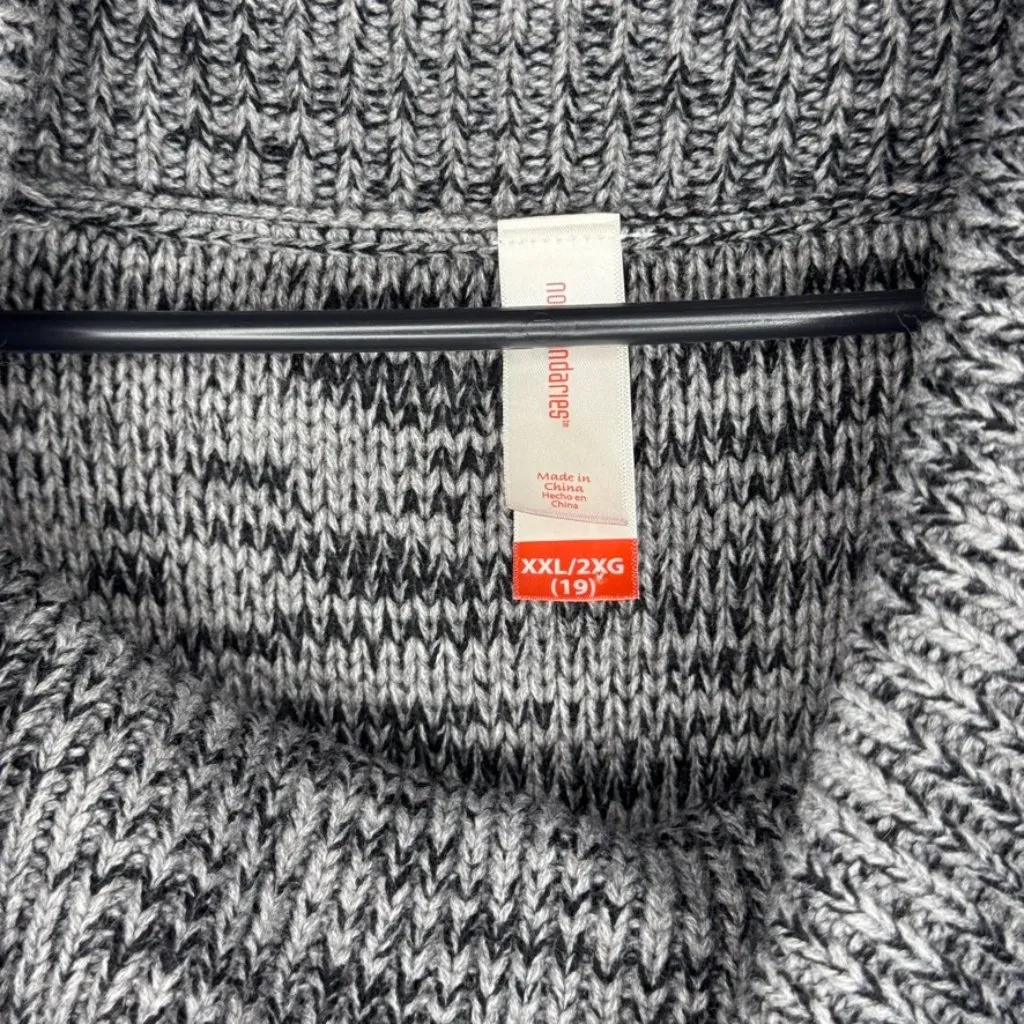 Long Knit Grey Sweater Blouse - Image 3