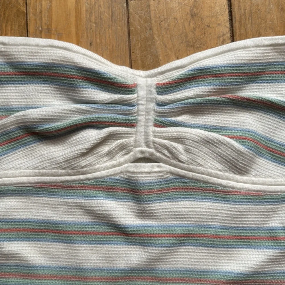 Striped Tube Top Medium NWOT White - Image 2