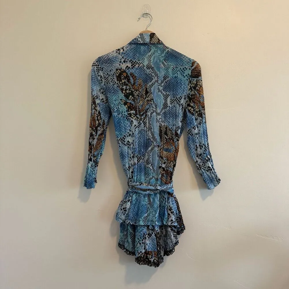 Alberto Makali Dress Women S Layer Ruffle Animal Flare Core Cruise milano paris - Image 8