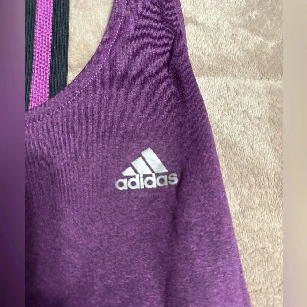 ADIDAS Athletic Sport Tank Women’s Size Medium Purple - Image 4