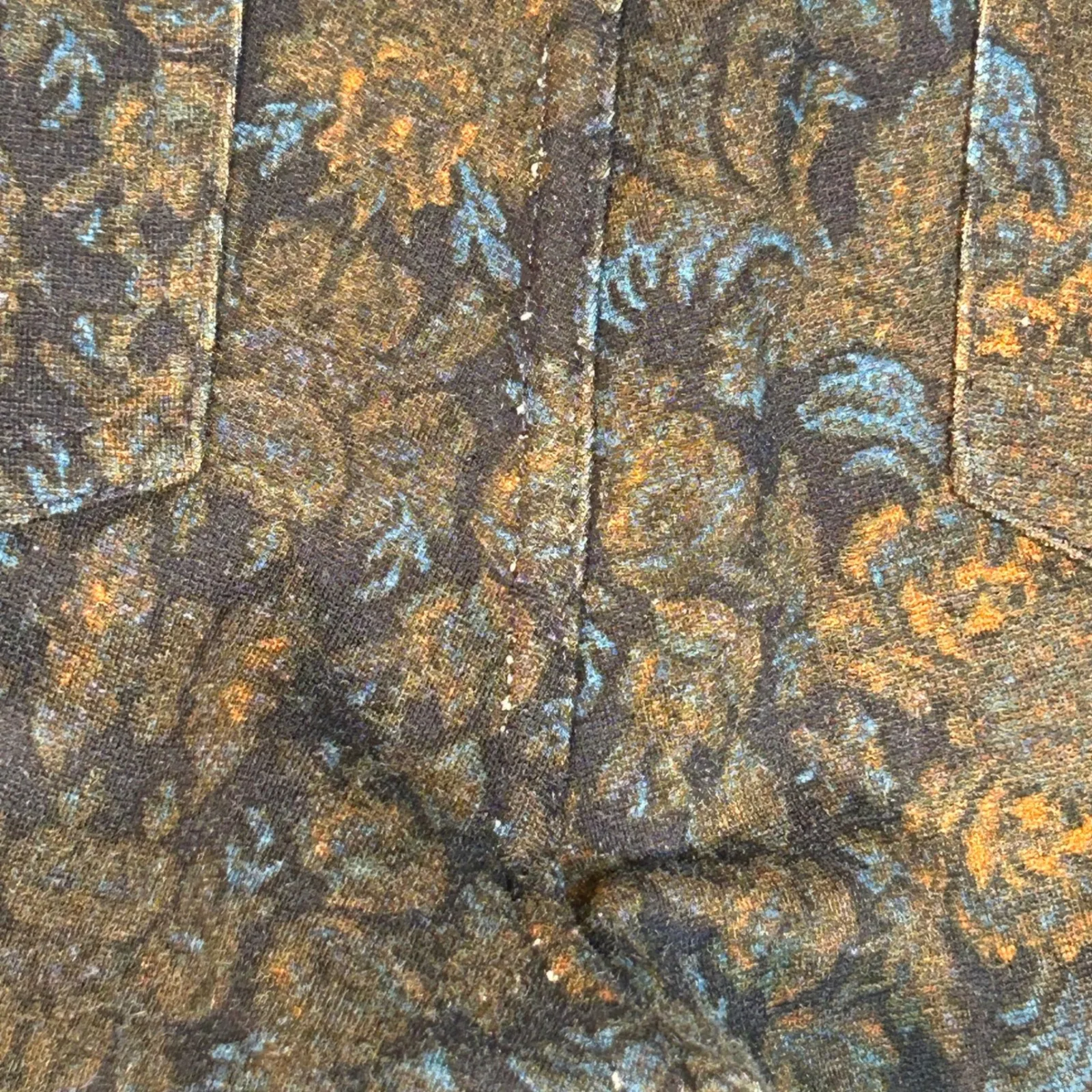 Sanctuary Floral Jacquard Skinny Ankle Pants Black Blue Orange Floral  Small - Image 8