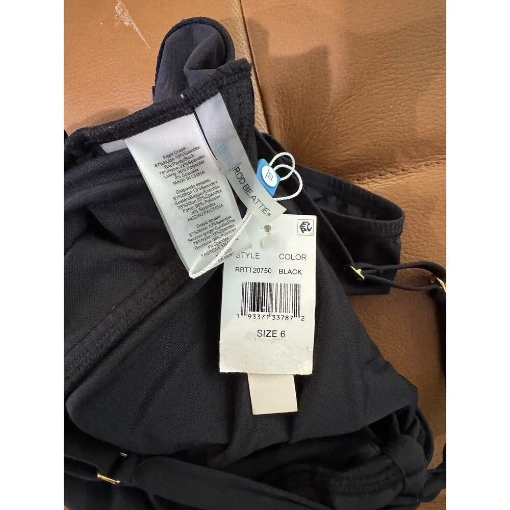 NWT Bleu Rod Beattie Back High Neck Ruched One Piece Swimsuit Women’s Size 6 - Image 8