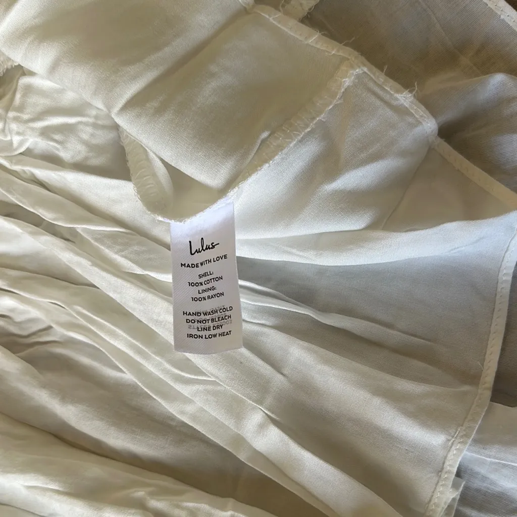 Lulu's Cream Skater Skirt White Size M - Image 6