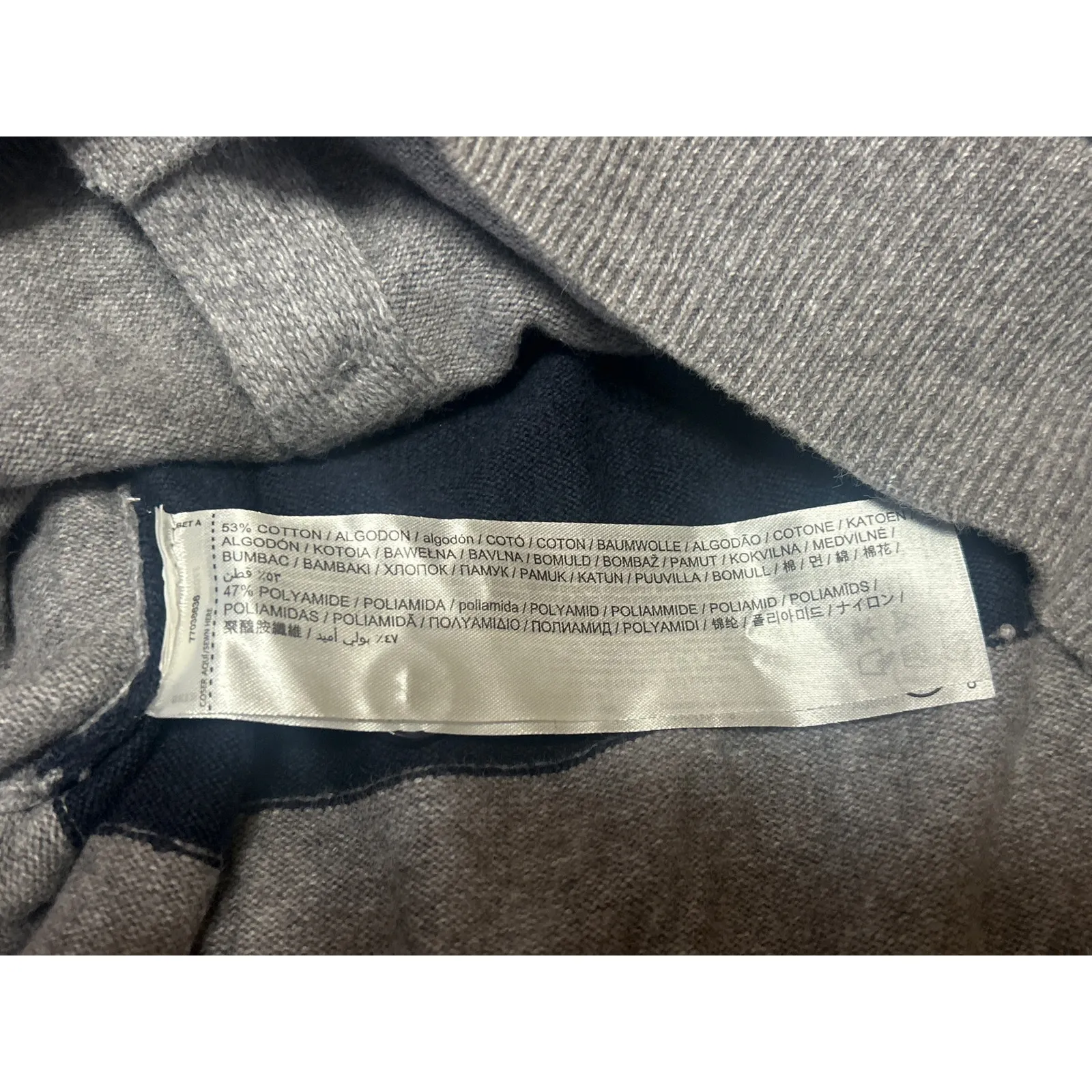 MNG Mango Womens Blue Button Front Long Sleeve Knit Crop Cardigan Sweater Top XS - Image 4