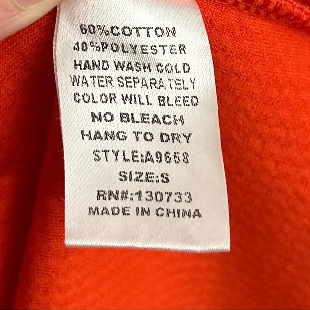 Umgee Orange Textured Oversized Dolman Short Sleeve V-Neck Dress Size Small - Image 7