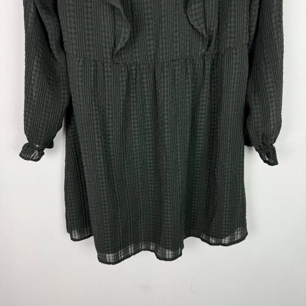Petite Textured Ruffle Swing Dress Long Sleeves Size XSP XS Petite - Image 9