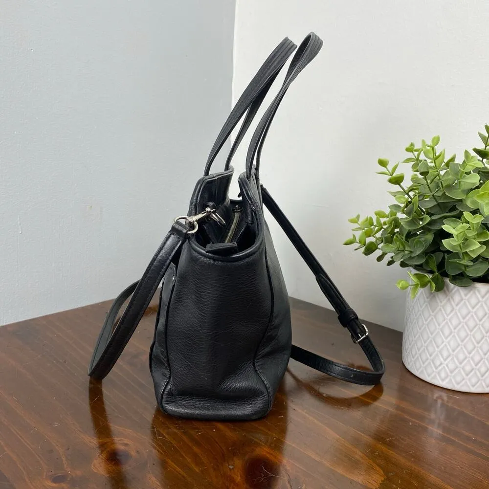 Coach Taylor Black Leather Bette Mini Tote Cross Body Handbag F32944 - Image 4