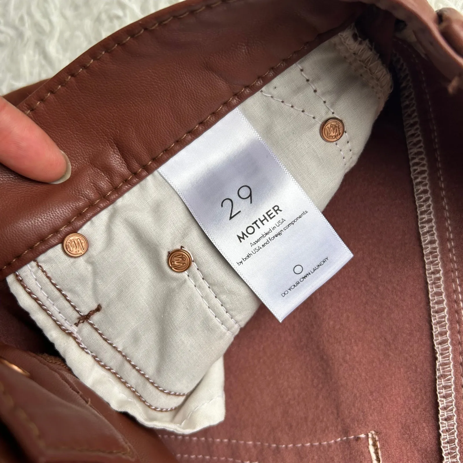 Mother The Insider Ankle Faux Leather Cropped Pants In Faux Show Size 29 - Image 12